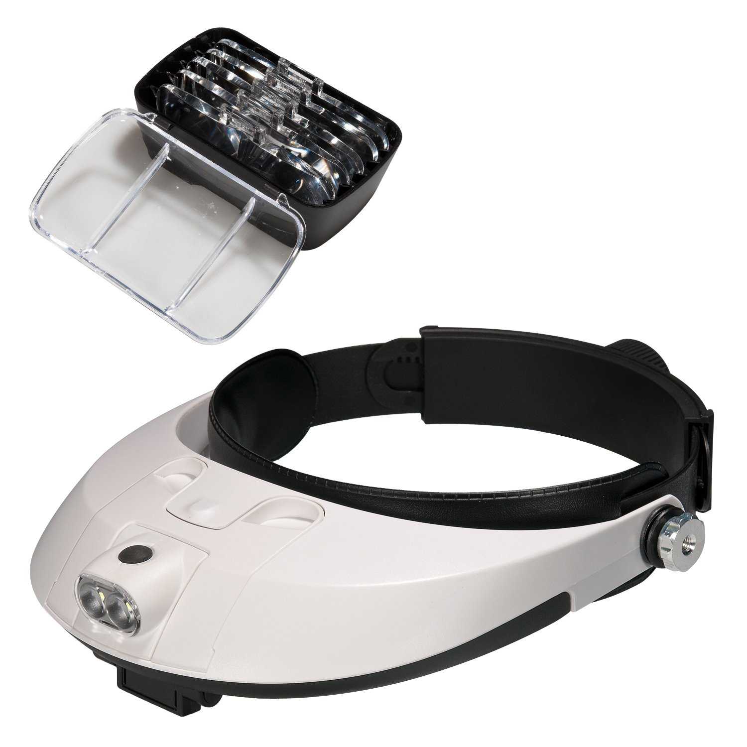Lupa De Cabeza Magnifier With LED Light Glasses Con LED Luz Gafas